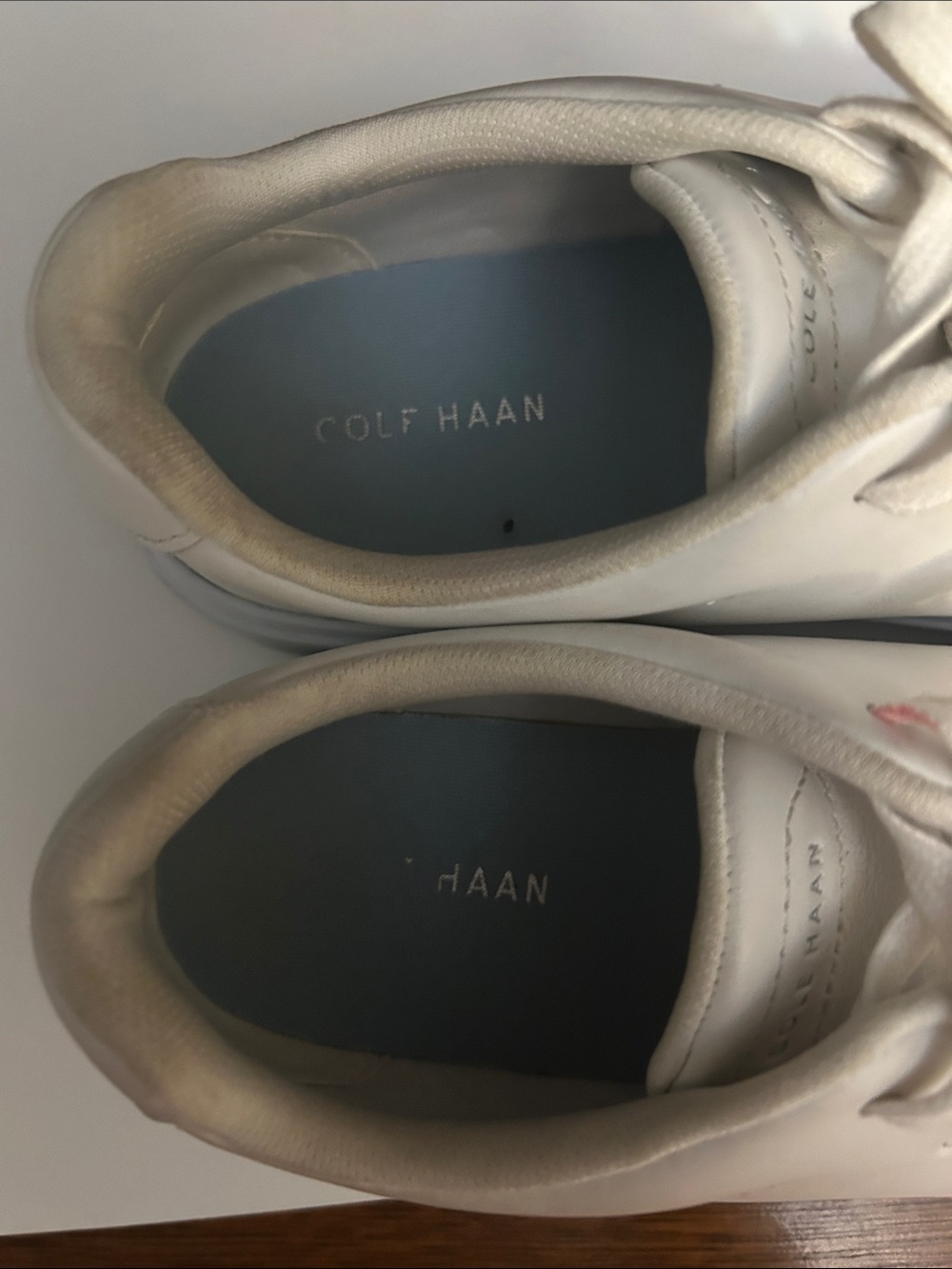 Cole Haan White Leather Lace-Up Sneakers - Picture 4 of 8